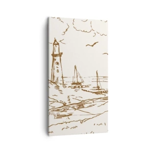 Schilderen op canvas - Een overzicht van de herinneringen aan de zomer - 45x80 cm