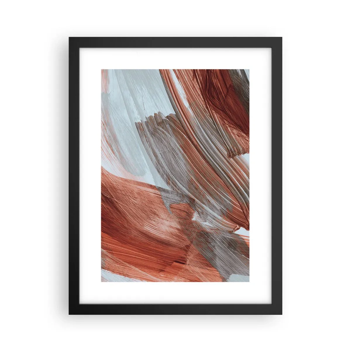 Poster in een zwarte lijst - Herfst en winderige abstractie - 30x40 cm