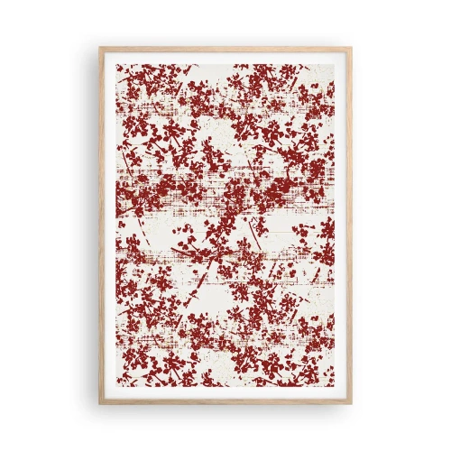 Een poster in een licht eiken lijst - Zoals oud calico - 70x100 cm