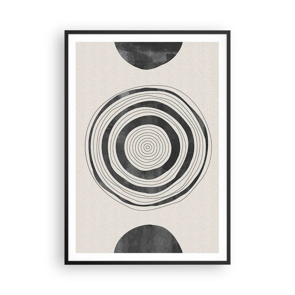 Poster in een zwarte lijst - Wat belangrijk is, is wat er tussenin zit - 70x100 cm