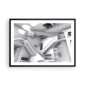 Poster in een zwarte lijst - De paradoxen van de ruimte - 70x50 cm
