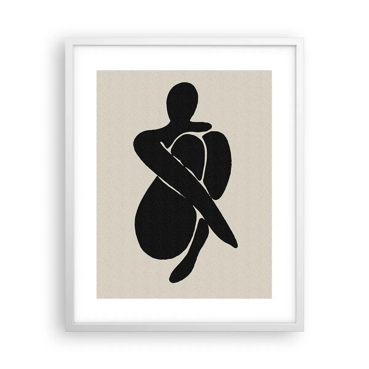 Poster in een witte lijst - In je eigen armen - 40x50 cm