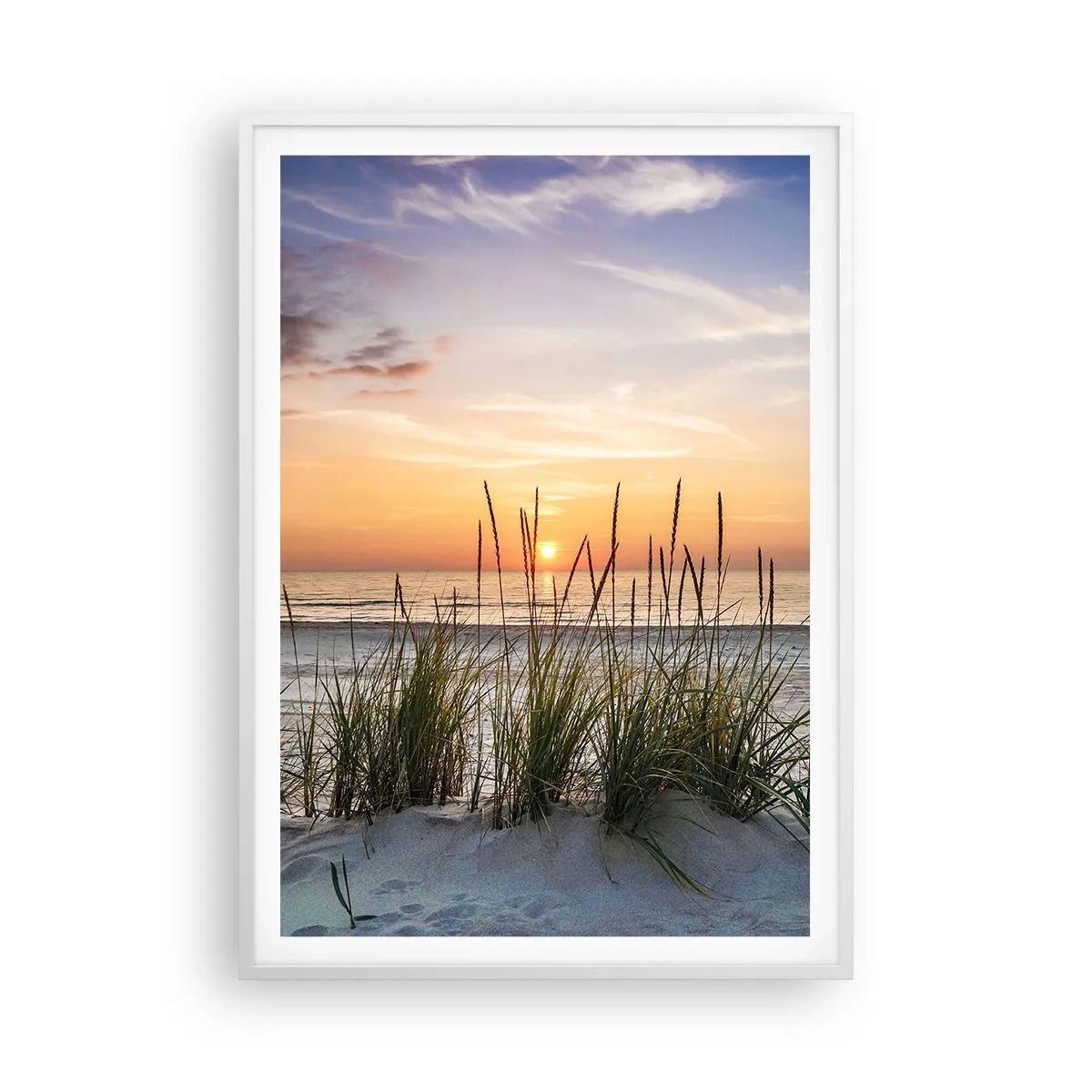 Poster in een witte lijst - Kijk, denk, voel - 70x100 cm