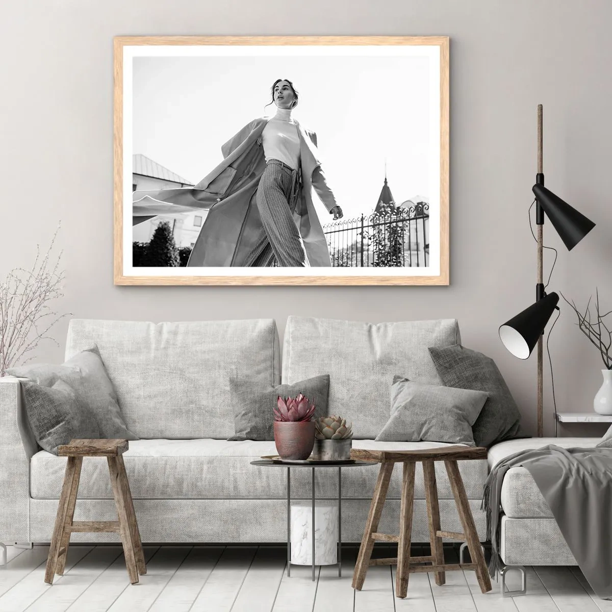 Een poster in een licht eiken lijst - Ga je mee? - 100x70 cm