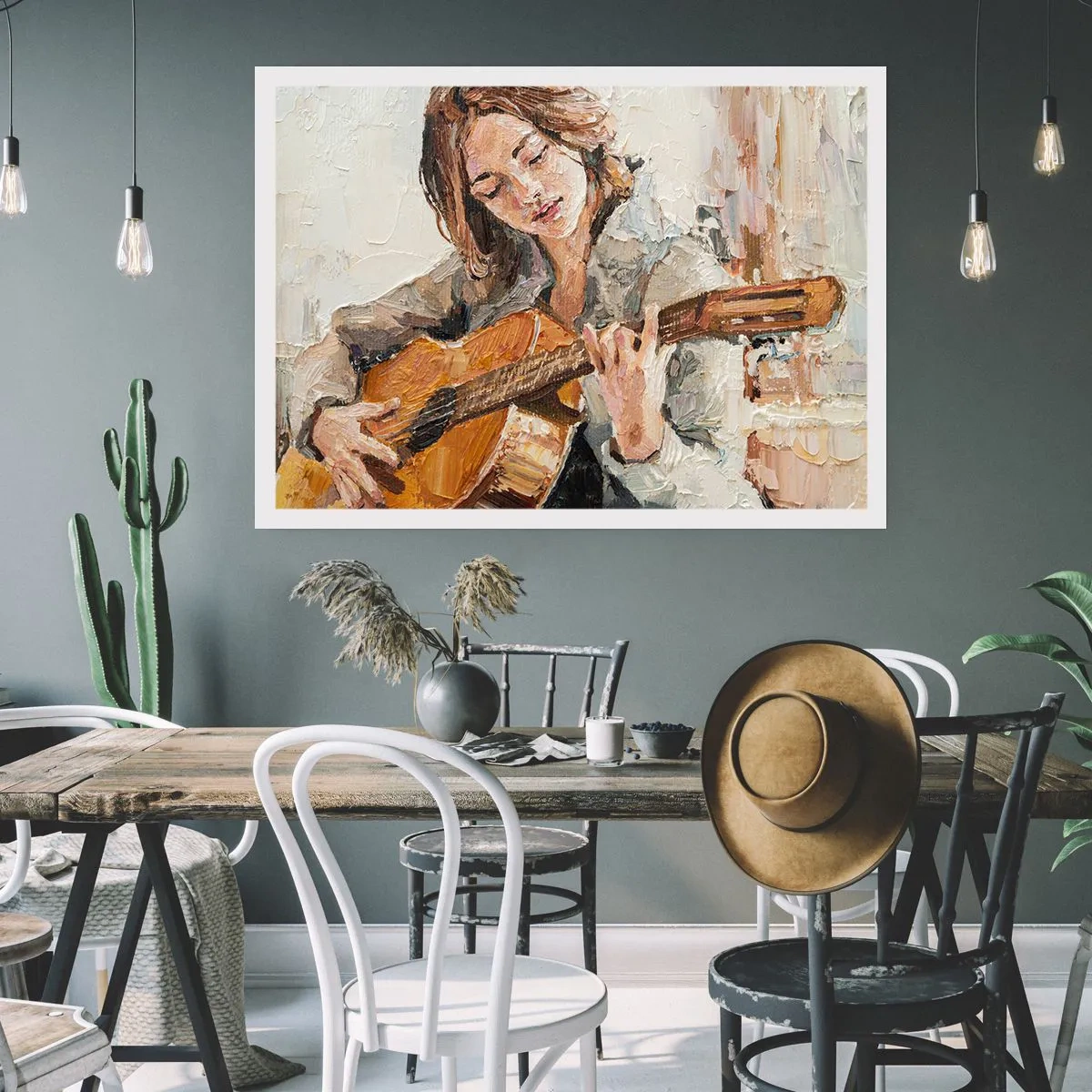 Poster - Concerto voor gitaar en een meisjeshart - 91x61 cm