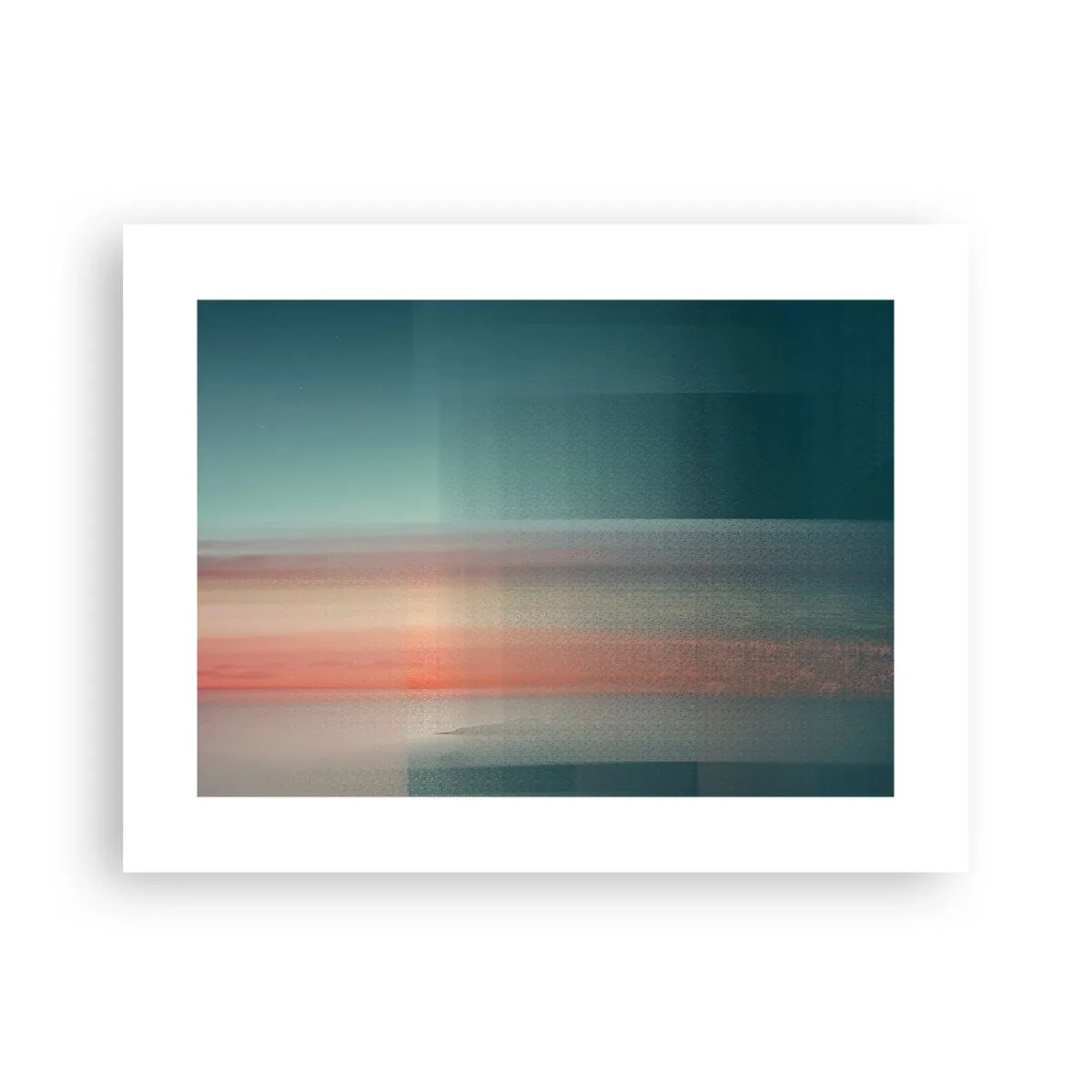 Poster - Abstractie: golven van licht - 40x30 cm