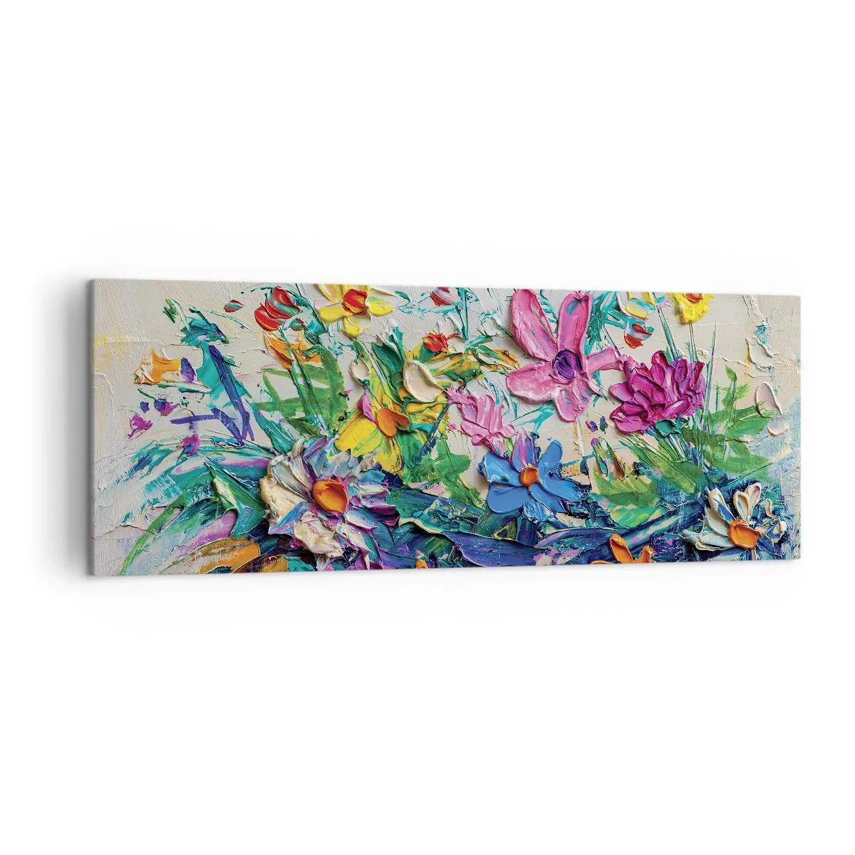 Schilderen op canvas - Helemaal geen stilleven - 140x50 cm