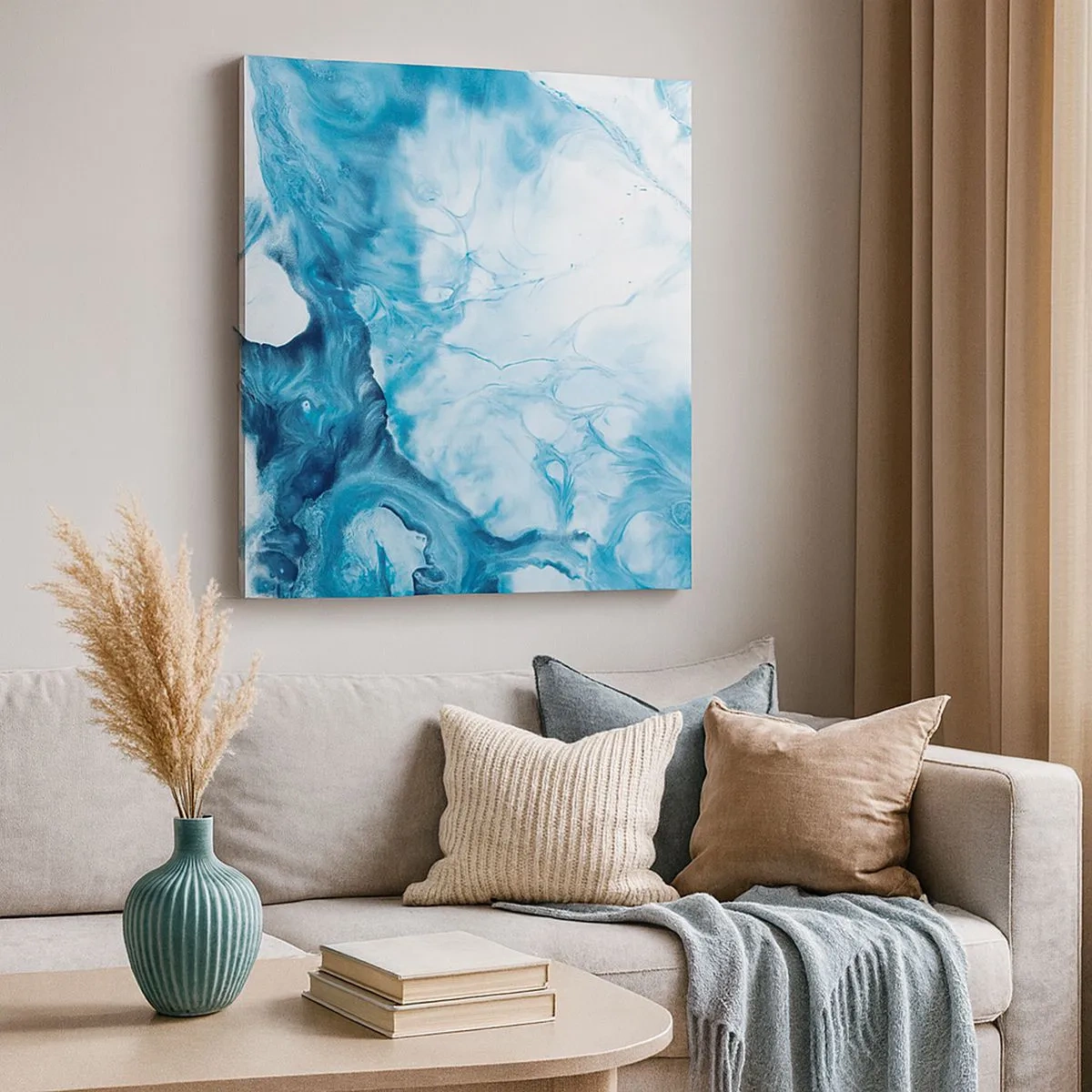 Schilderen op canvas - Blauw Concert - 30x30 cm