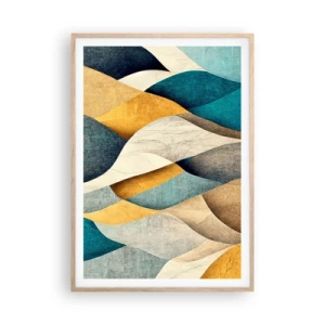 Een poster in een licht eiken lijst - Ritme en beweging - 70x100 cm