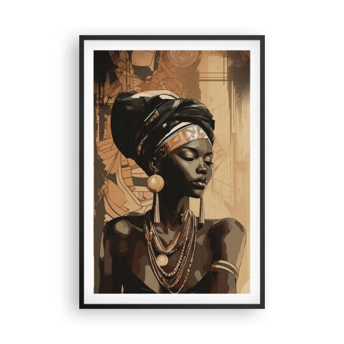 Poster in een zwarte lijst - Afrikaanse majesteit - 61x91 cm