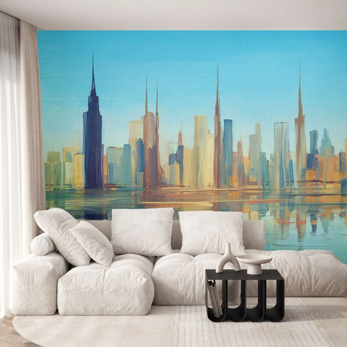 Fotobehang Standard Eco - Een zonnige metropool - Stad, Architectuur, Deel - 150x105 cm