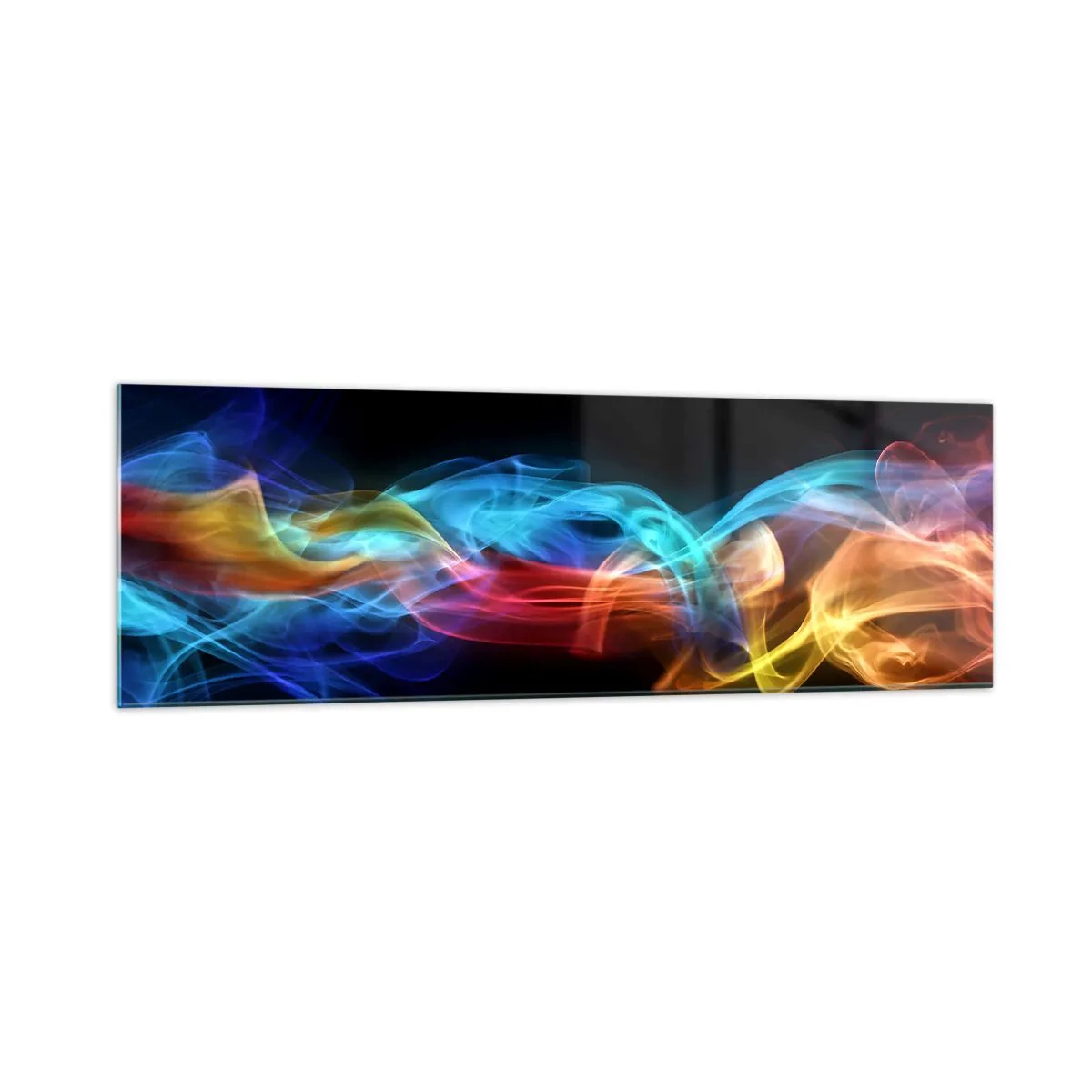 Schilderen op glas - Regenboogdans van nevels - 160x50 cm