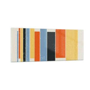Schilderen op glas - Muzieknotatie - 100x40 cm