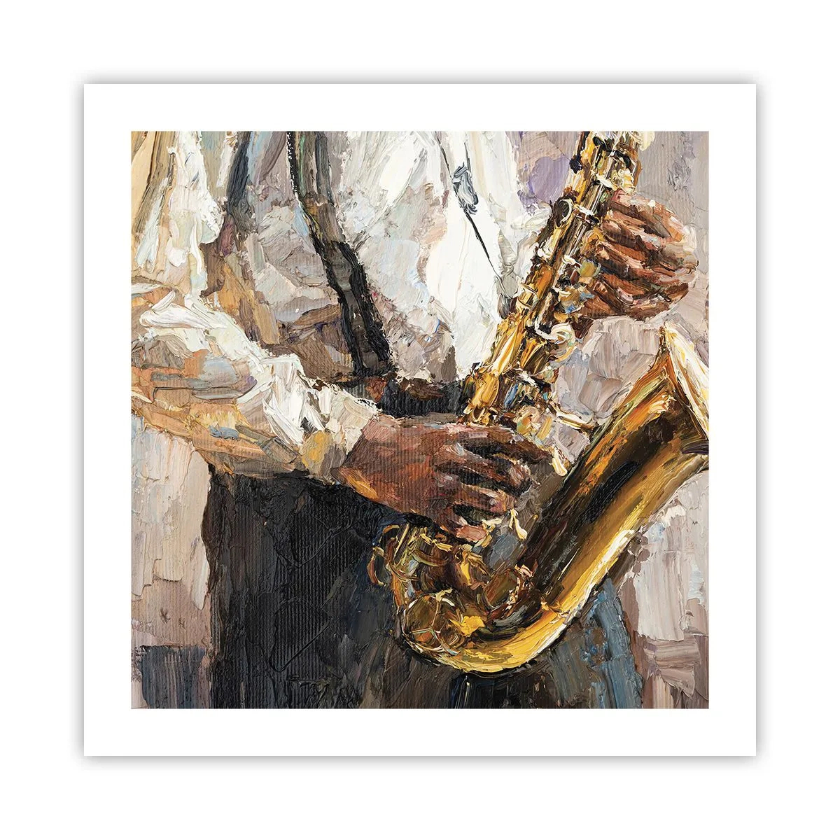 Poster - Tijd om te solo te spelen - 50x50 cm