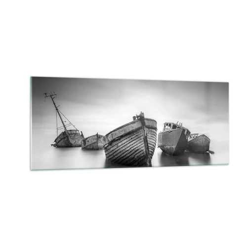 Schilderen op glas - Alleen herinneringen ... - 100x40 cm