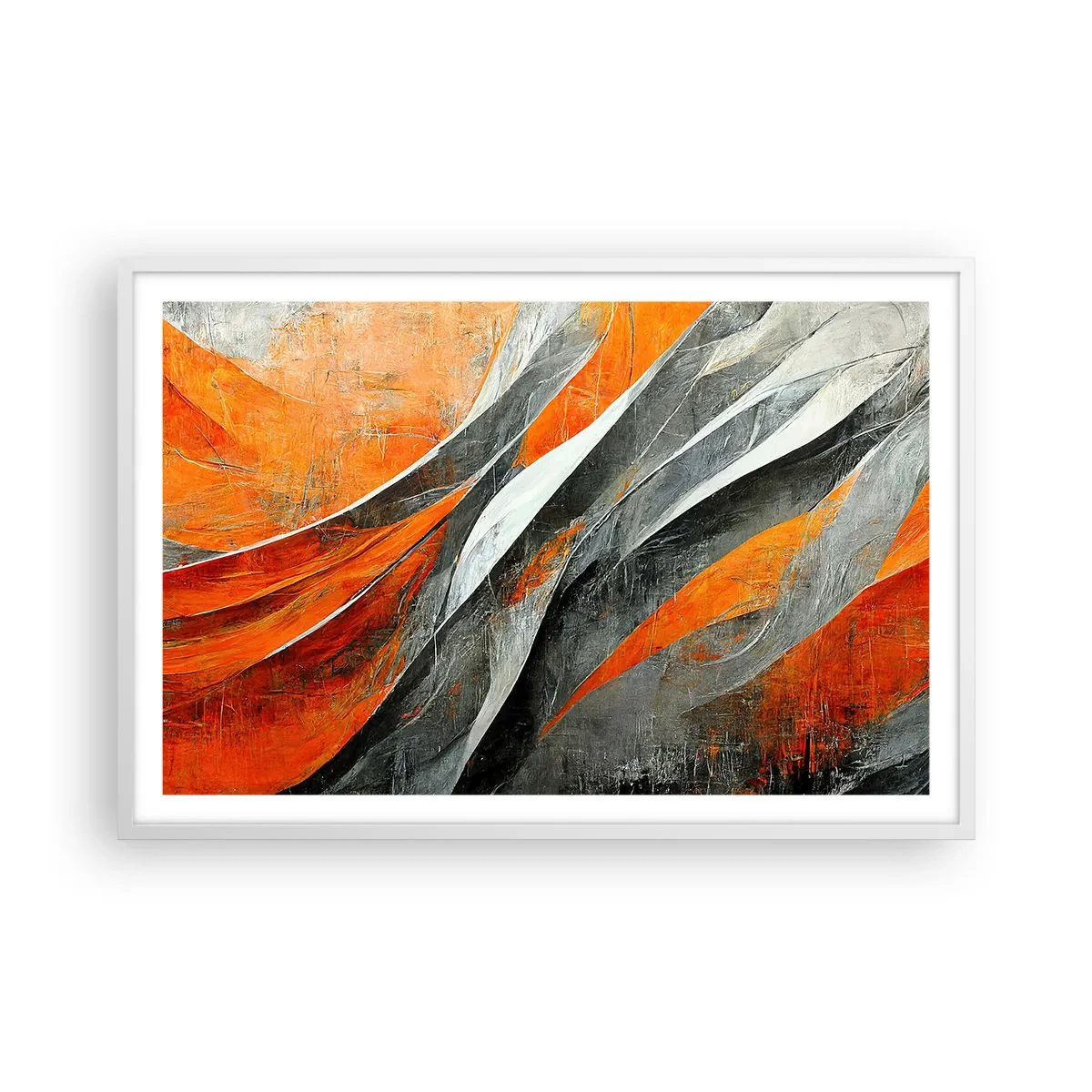 Poster in een witte lijst - Hitte en koude - 91x61 cm