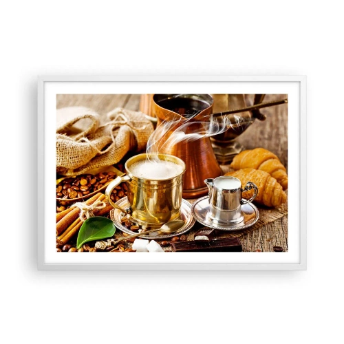 Poster in een witte lijst - Prettige dag! - 70x50 cm