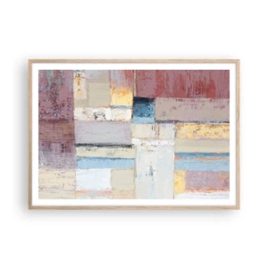 Een poster in een licht eiken lijst - De rust van geometrie - 100x70 cm