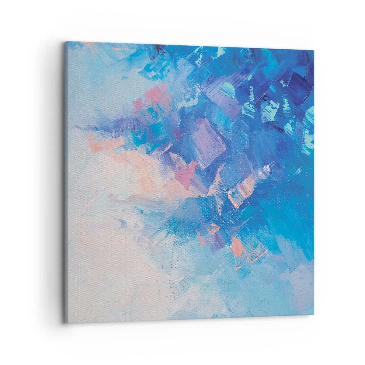 Schilderen op canvas - Winter abstractie - 50x50 cm