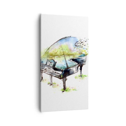 Schilderen op canvas - Betoverd in muziek - 55x100 cm
