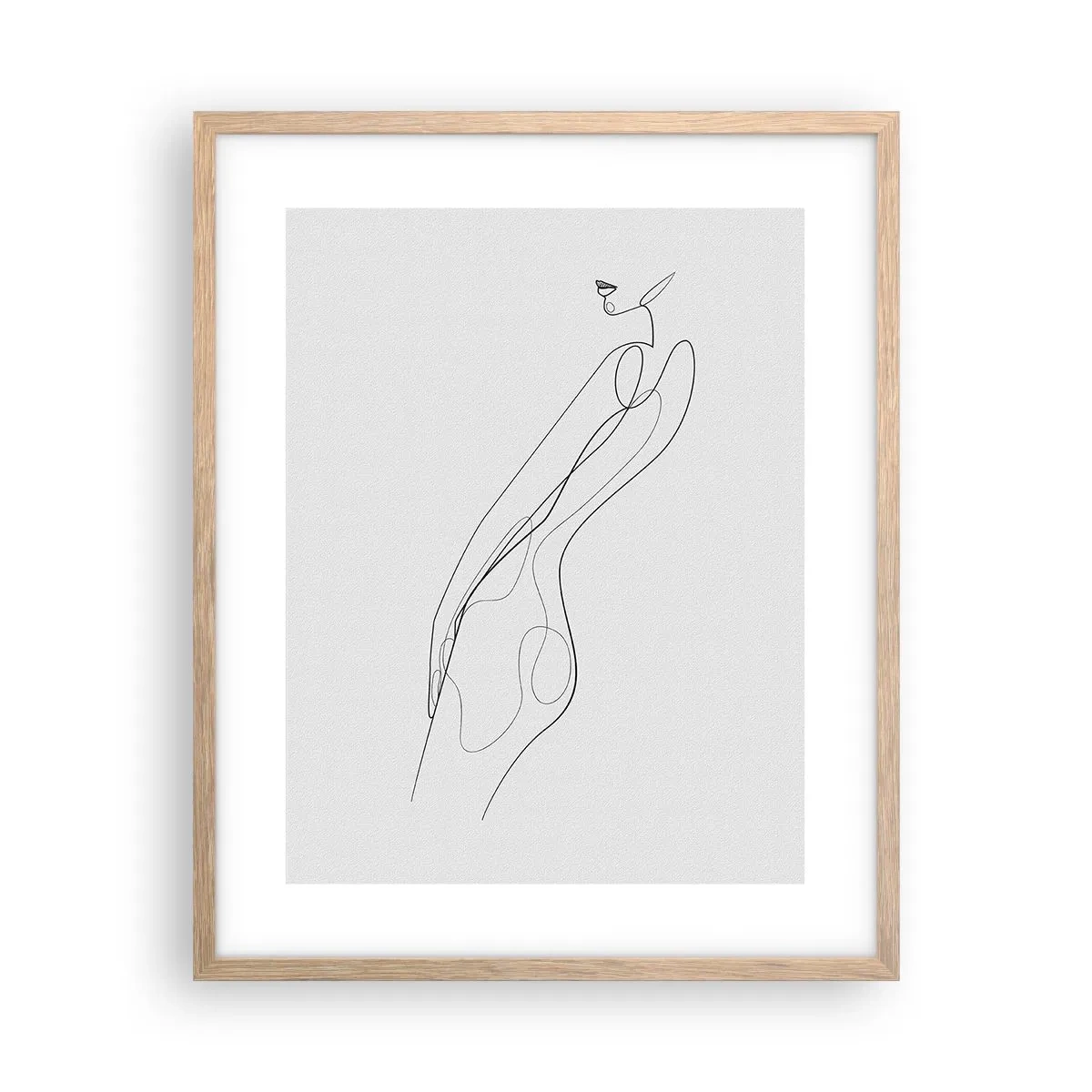 Een poster in een licht eiken lijst - Gewoon een belofte - 40x50 cm