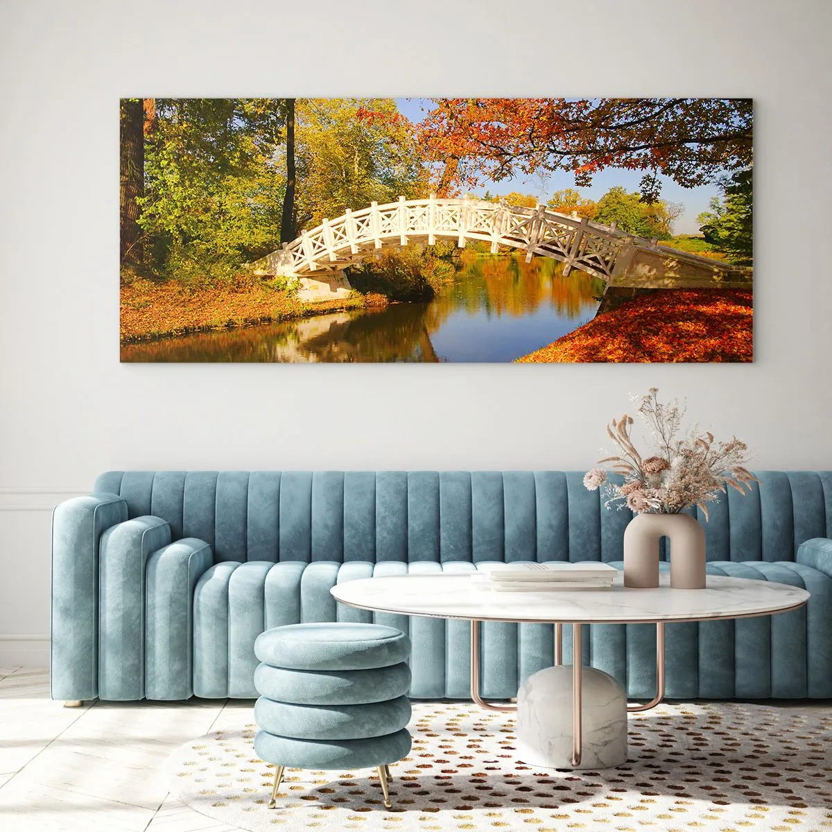 Schilderen op glas - Op de witte brug der zuchten - 160x50 cm