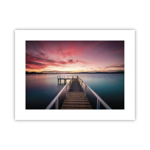 Poster - De zachte vlam van de avond - 40x30 cm