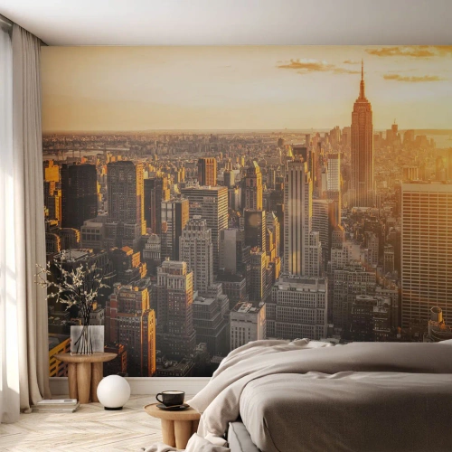 Fotobehang Premium Canvas - Groeien in de zon - Stad, New York, Architectuur - 150x105 cm