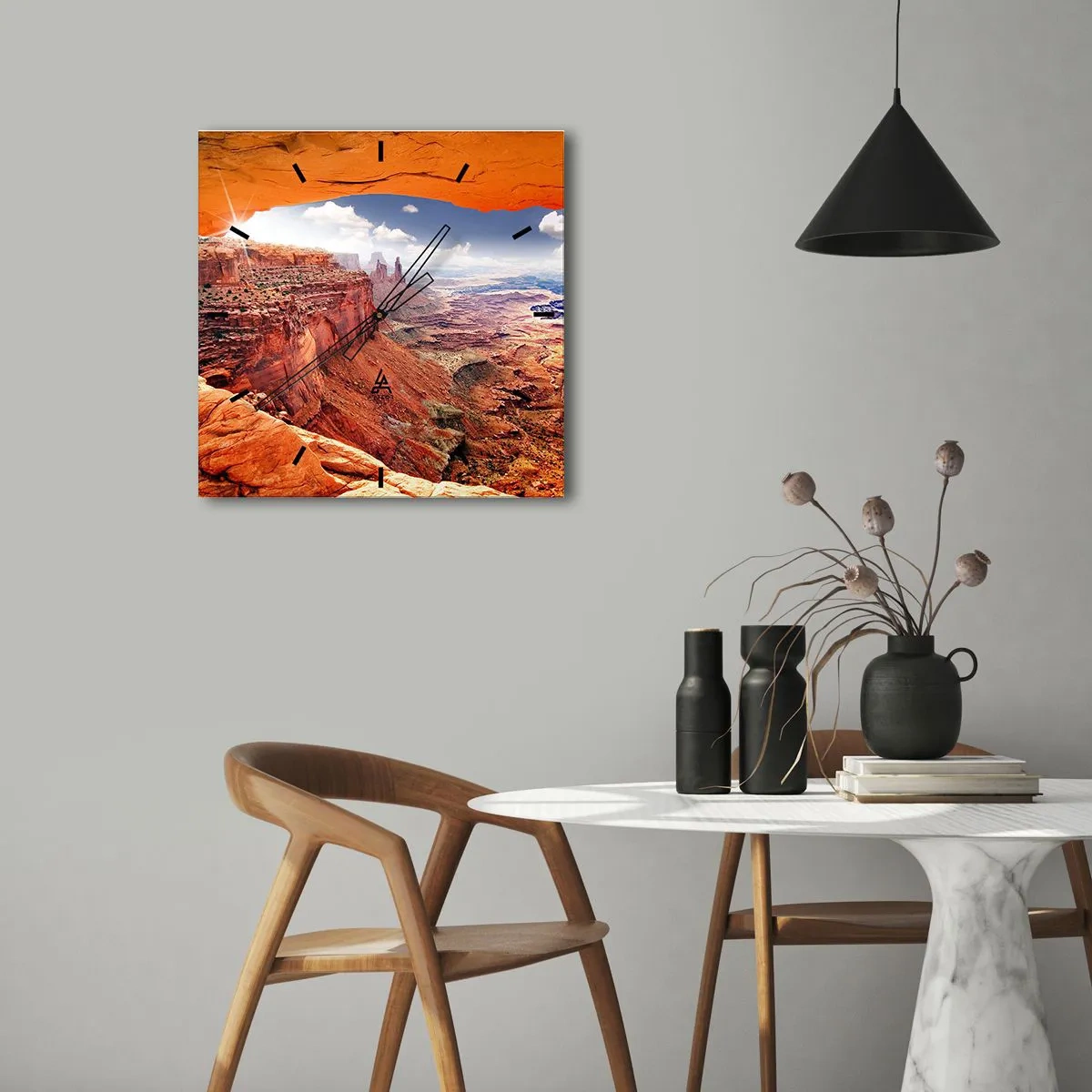 Wandklok - Klok - Door de natuur zelf gebeeldhouwd - 40x40 cm