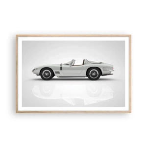 Een poster in een licht eiken lijst - Belofte van plezier - 91x61 cm