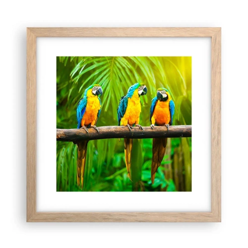 Een poster in een licht eiken lijst - En heb je gehoord dat ze...? - 30x30 cm