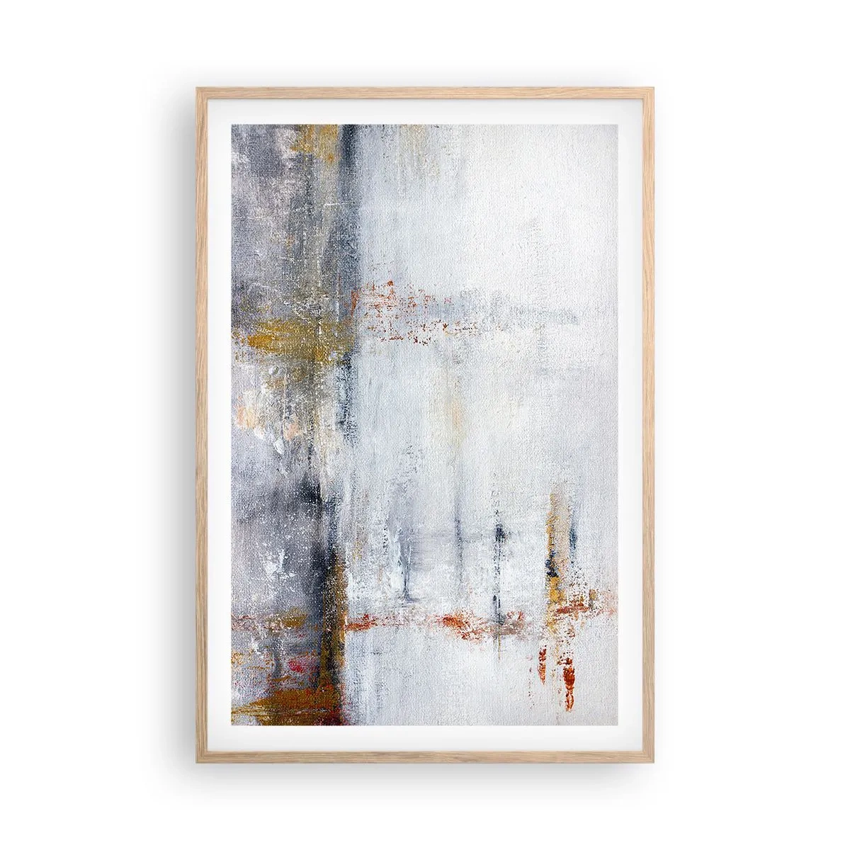 Een poster in een licht eiken lijst - Achter de luchtgordijn - 61x91 cm