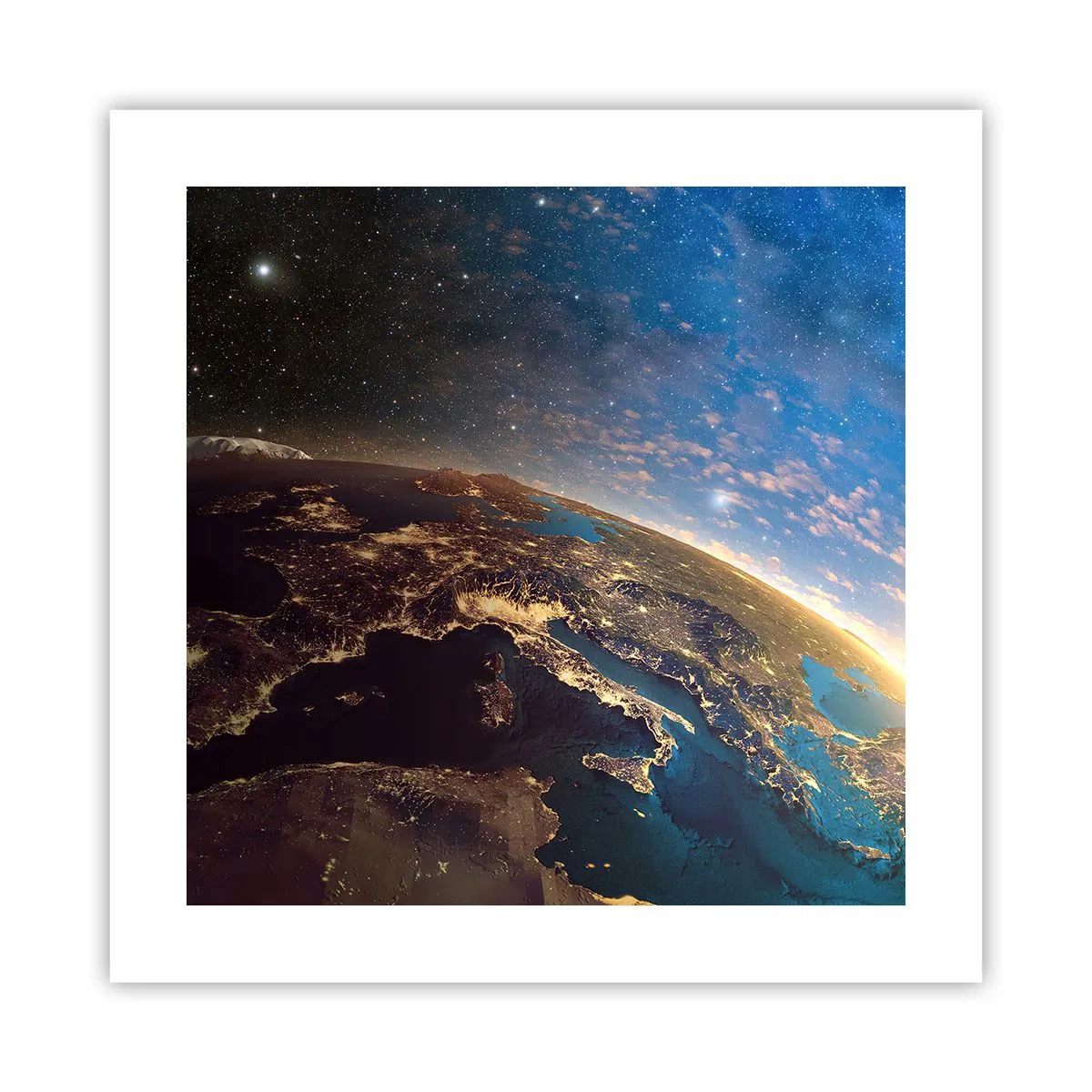 Poster - Laten we eens van een afstand naar onszelf kijken - 40x40 cm