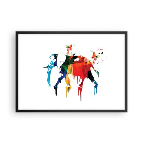 Poster in een zwarte lijst - Iedereen kan dansen - 70x50 cm