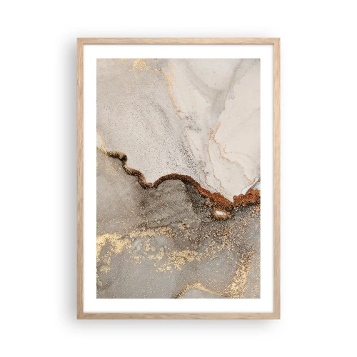 Een poster in een licht eiken lijst - Op de grens van kleuren - 50x70 cm