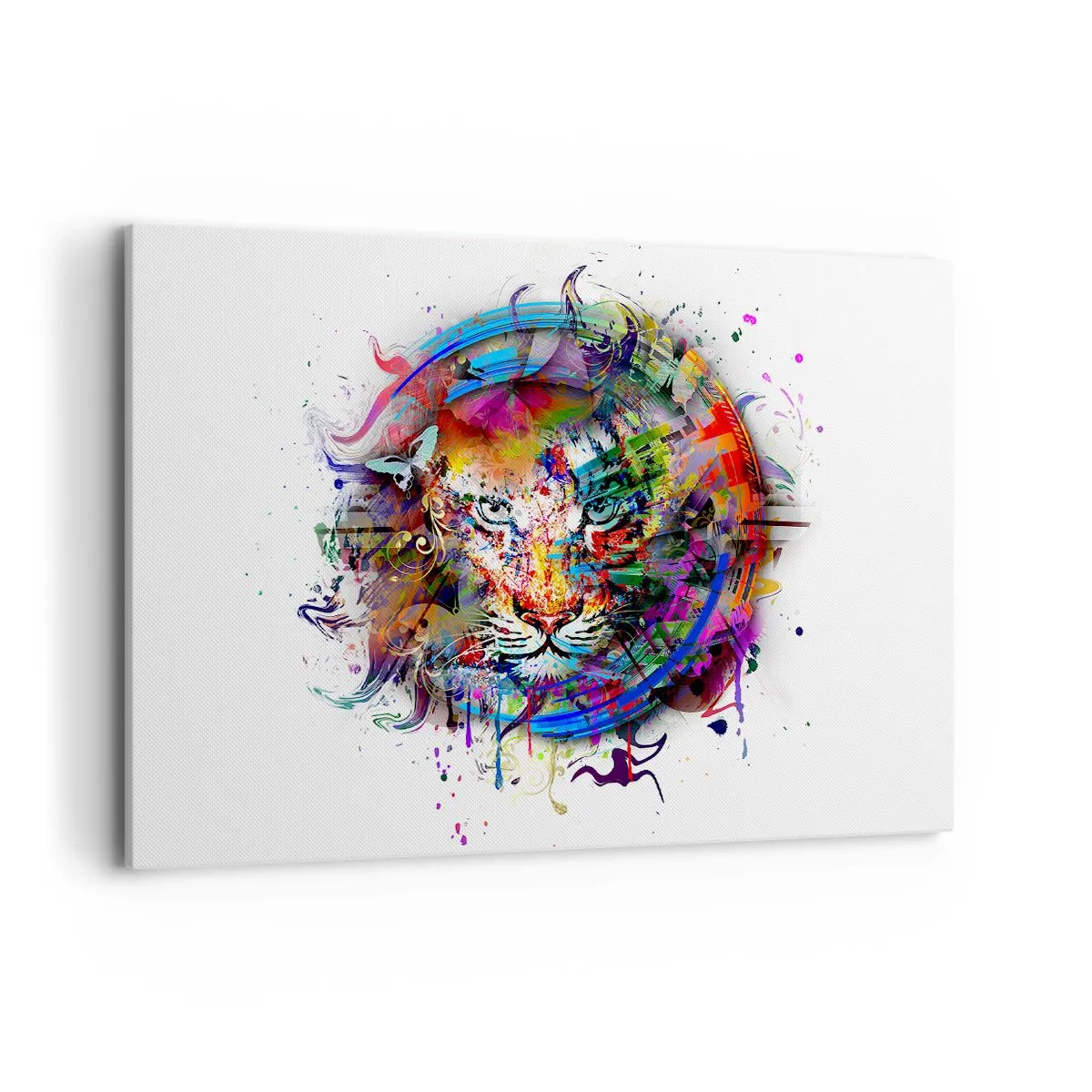 Schilderen op canvas - Het schuilt achter een regenboogsluier - 100x70 cm