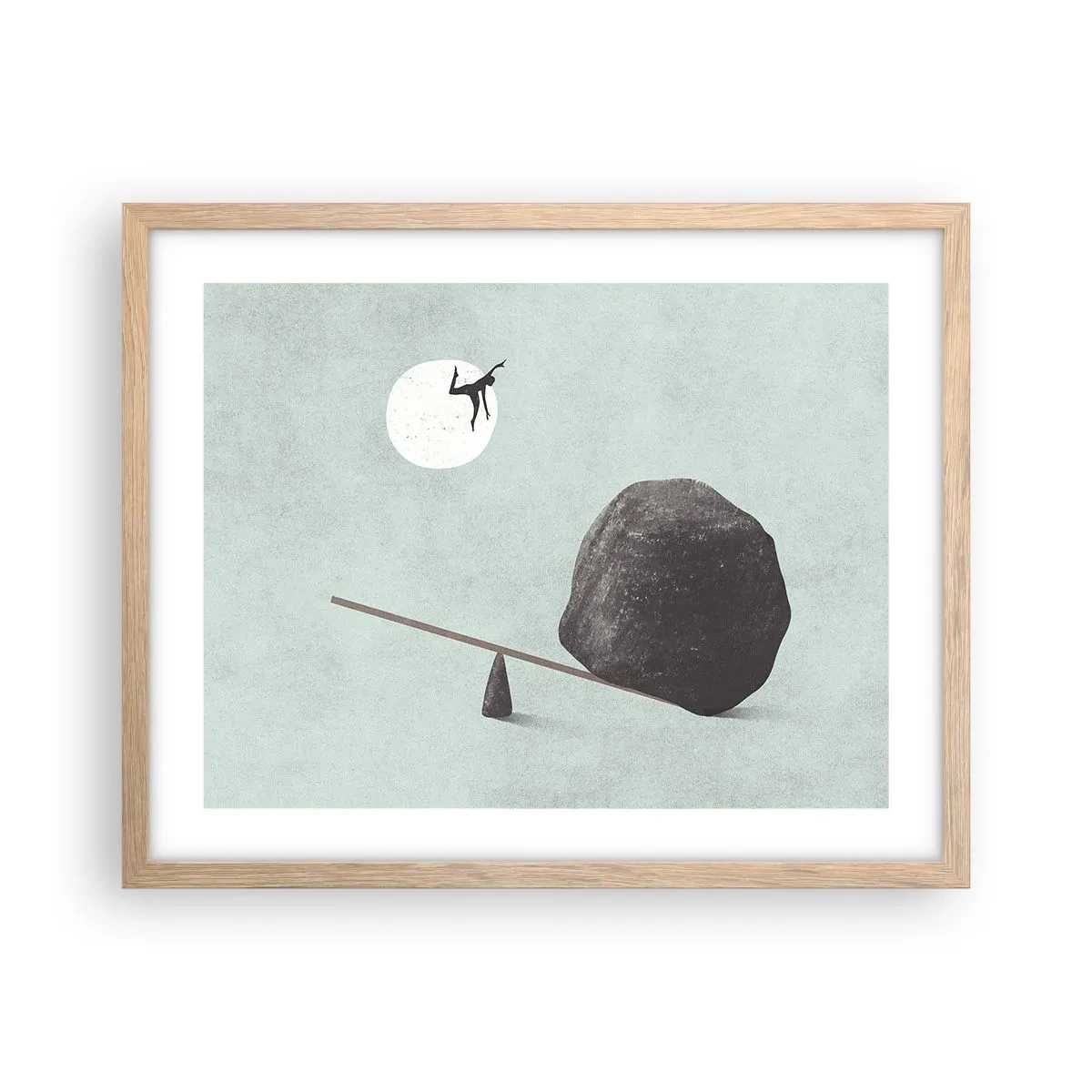 Een poster in een licht eiken lijst - Vervulde dromen - 50x40 cm