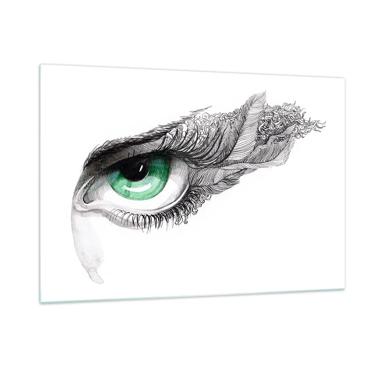 Schilderen op glas - Mooi en klaar om aan te vallen - 120x80 cm