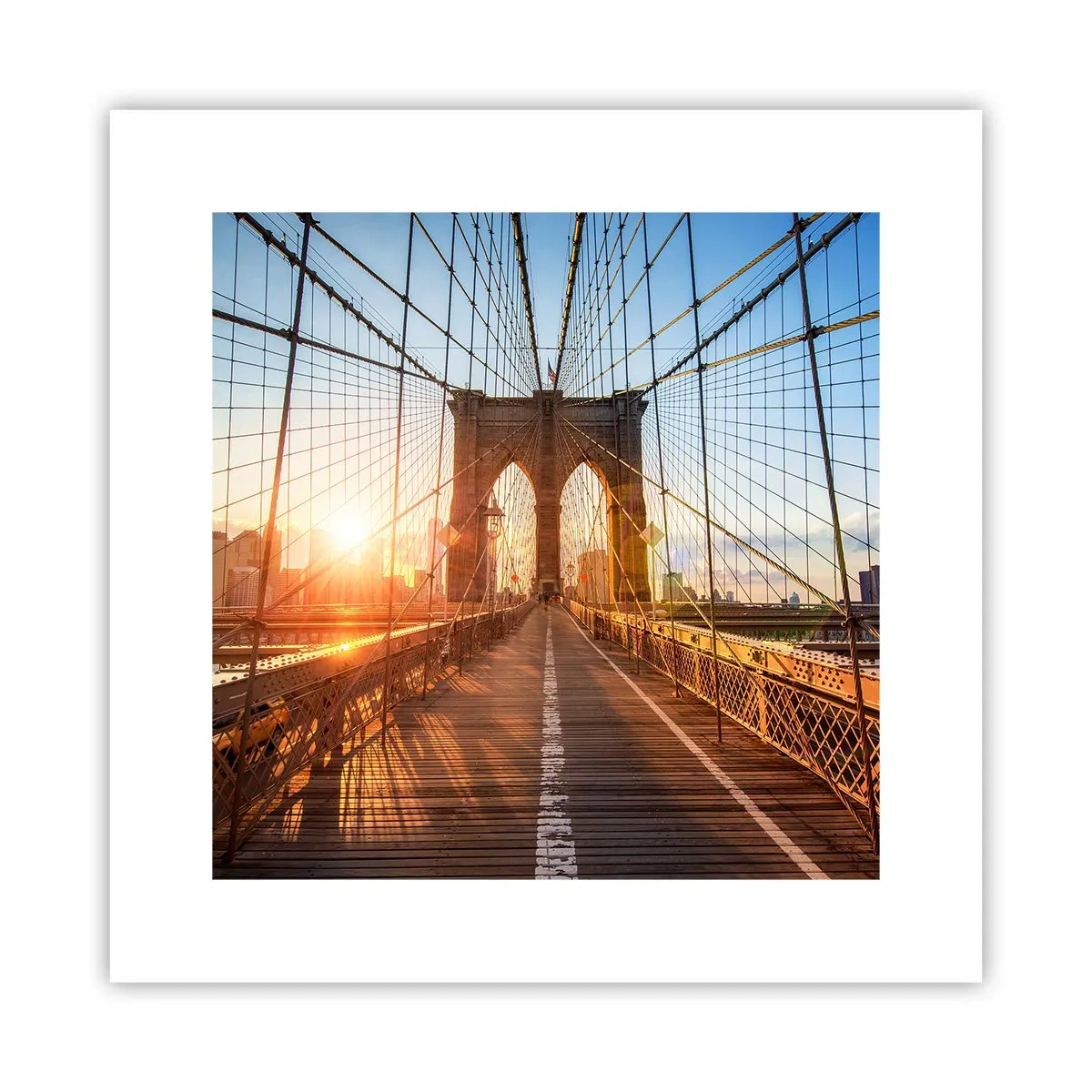 Poster - Op de gouden brug - 30x30 cm