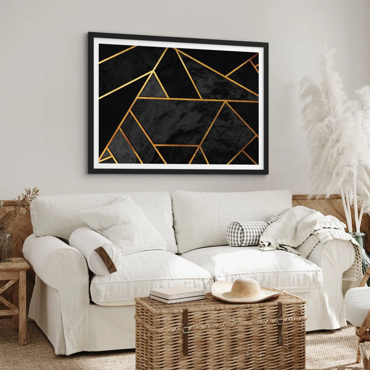 Poster in een zwarte lijst - Duisternis en glans - 91x61 cm