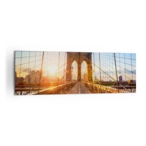 Schilderen op canvas - Op de gouden brug - 160x50 cm