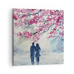 Schilderen op canvas - Een romantische wandeling - 50x50 cm
