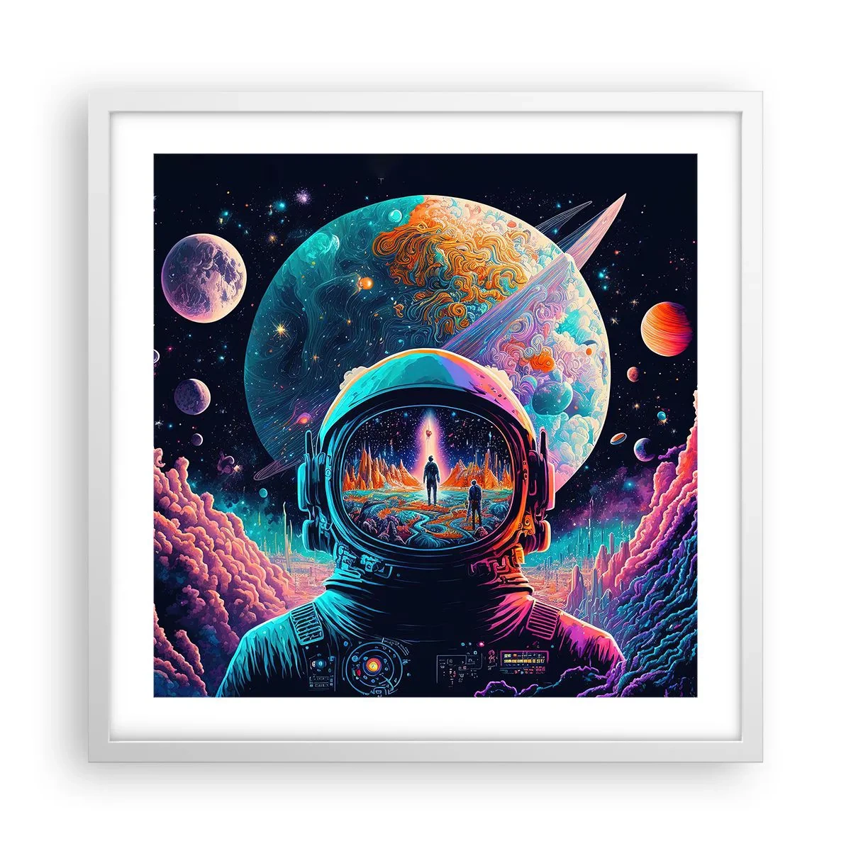Poster in een witte lijst - Filosofen hebben er niet van gedroomd - 50x50 cm