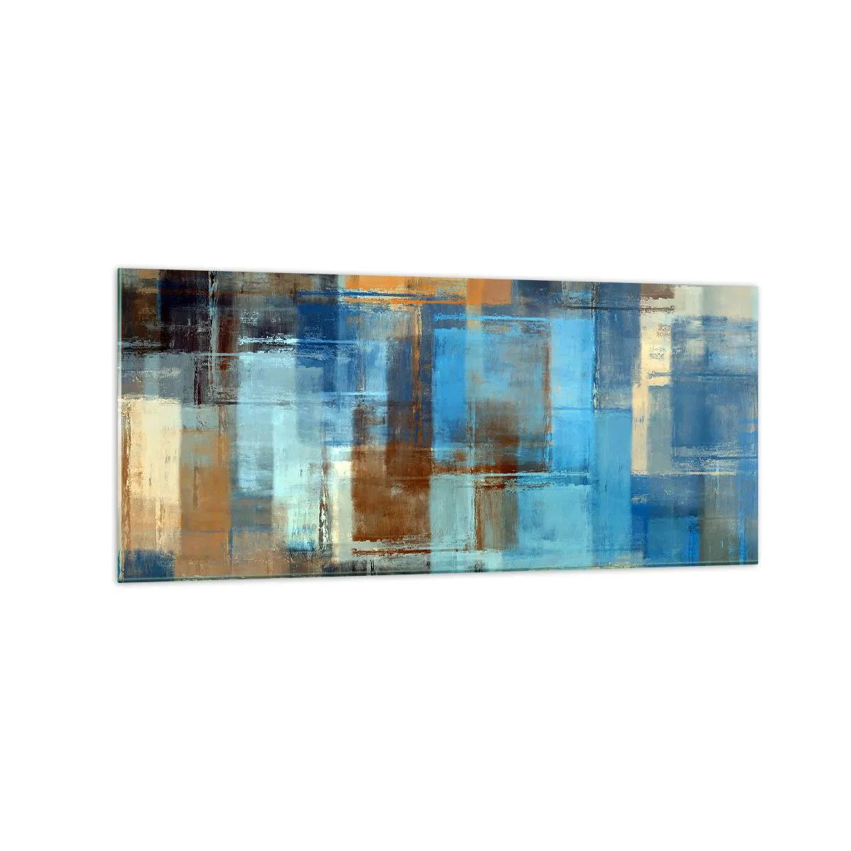 Schilderen op glas - Door de blauwe sluier - 120x50 cm