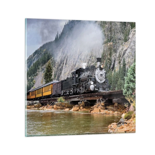 Schilderen op glas - Waar wil je naar toe? Waar naar toe? - 50x50 cm