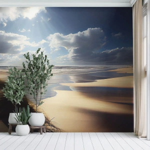 Fotobehang Premium Canvas - Strand, wild strand - Strand, Zee, Duinen - 350x256 cm