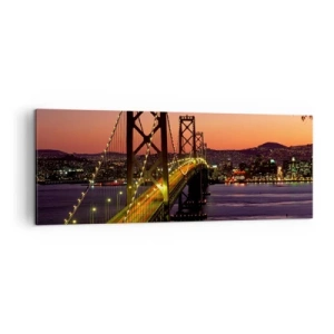 Schilderen op canvas - Violette avond - 140x50 cm