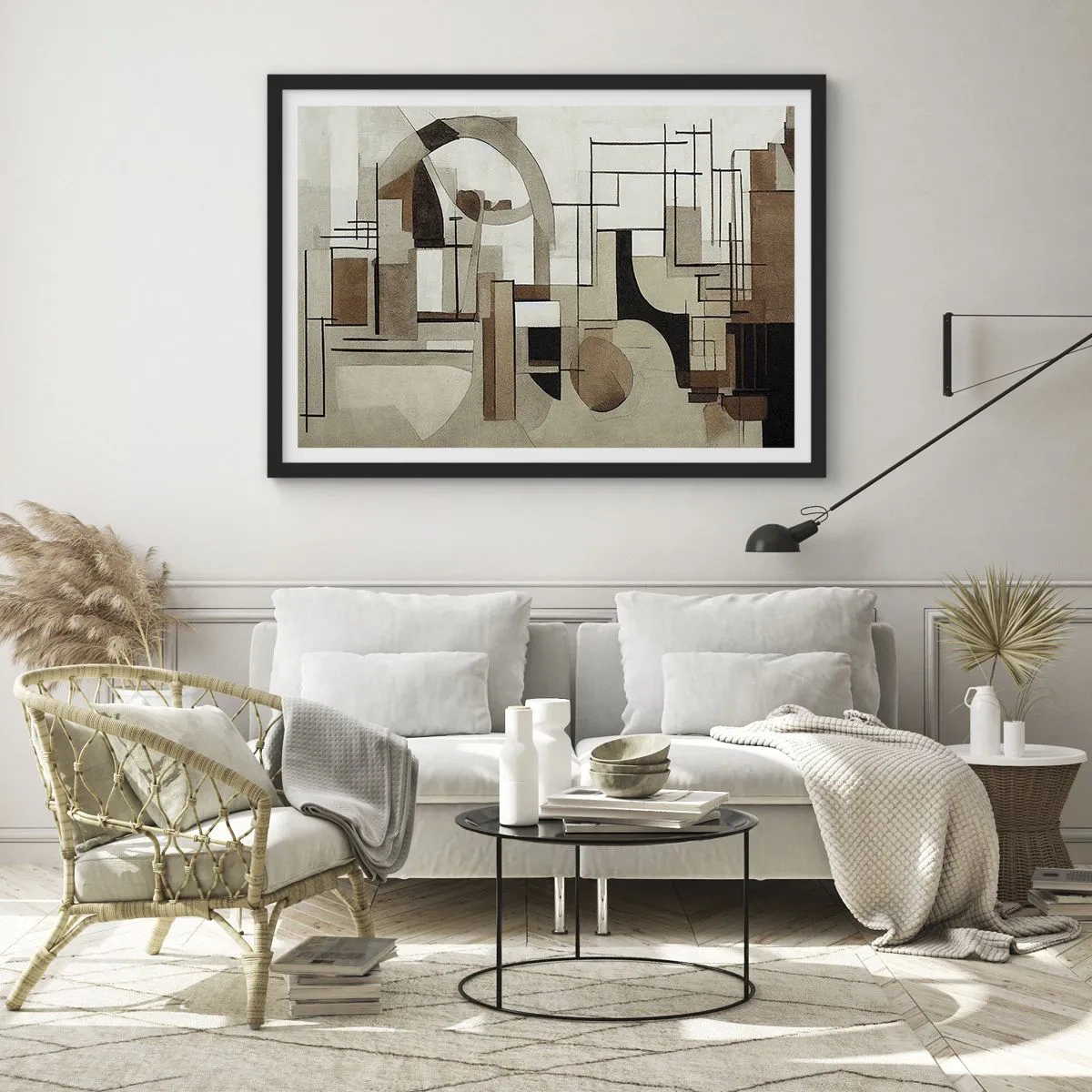 Poster in een zwarte lijst - Stadslandschap 2.0 - 70x50 cm