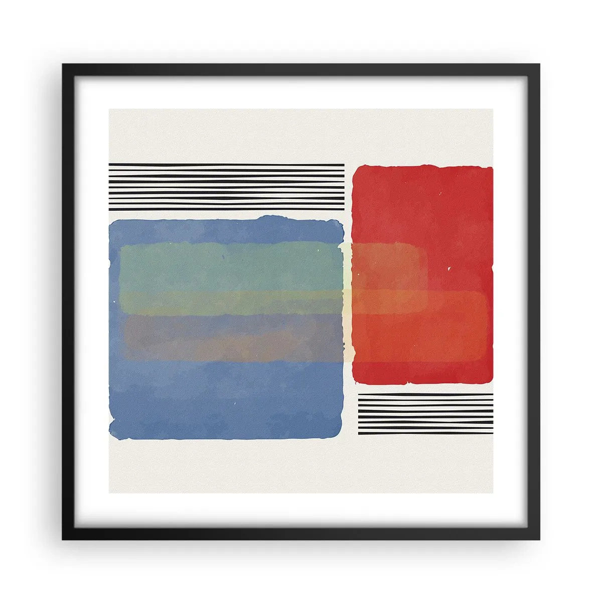 Poster in een zwarte lijst - De geest en de letter van de geometrie - 50x50 cm