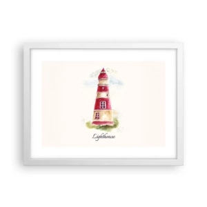 Poster in een witte lijst - Er is altijd goed weer in de buurt - 40x30 cm